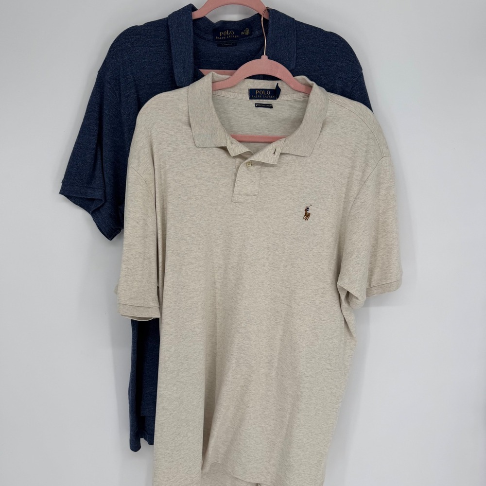 Polo Ralph Lauren Polo Shirt Men's Bundle Preppy Pima Soft Touch Cotton XXL